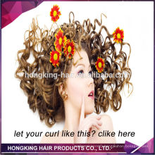 blonde and brown strong Italian keratin curly u tip hair extension